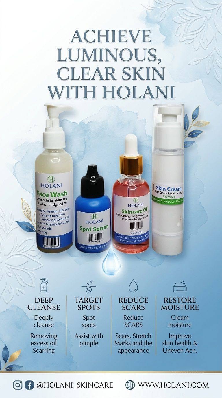 Having skin issues? We’ve got you. Check out our products and order online at www.holani.co.za